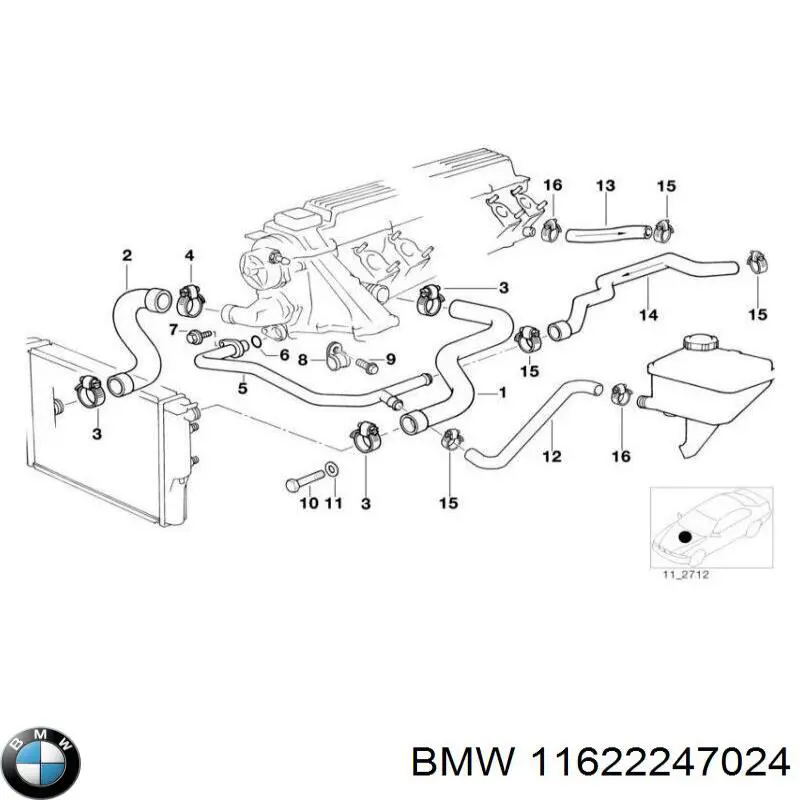 11622247024 BMW прокладка випускного колектора