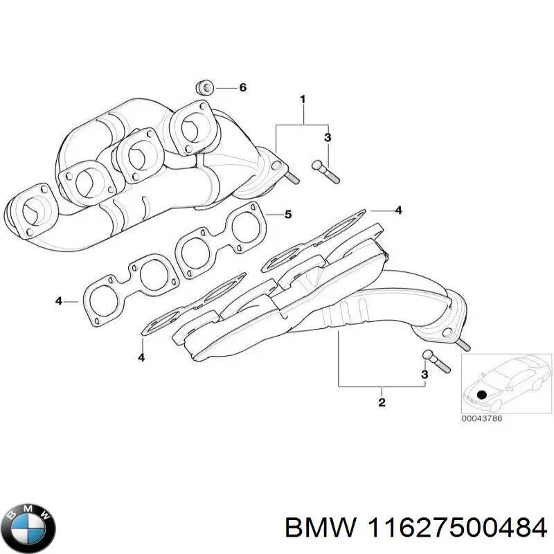 Купити 11627500484 BMW Випускний колектор