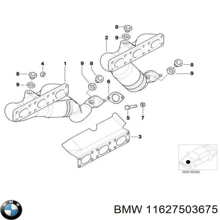 11627503675 BMW Система випуску газів двигуна