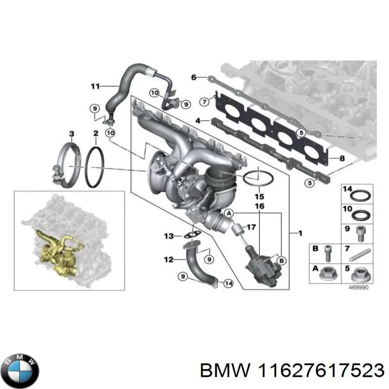 Прокладка випускного колектора на BMW 2 (F23)