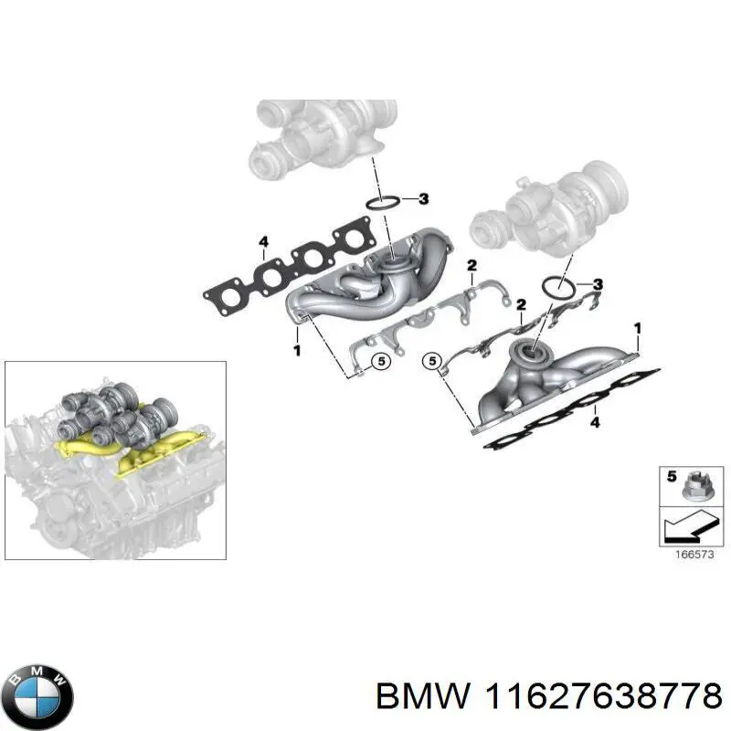 Газопроводи (колектор випускний) BMW 7638778 ціна, від 19.40 USD