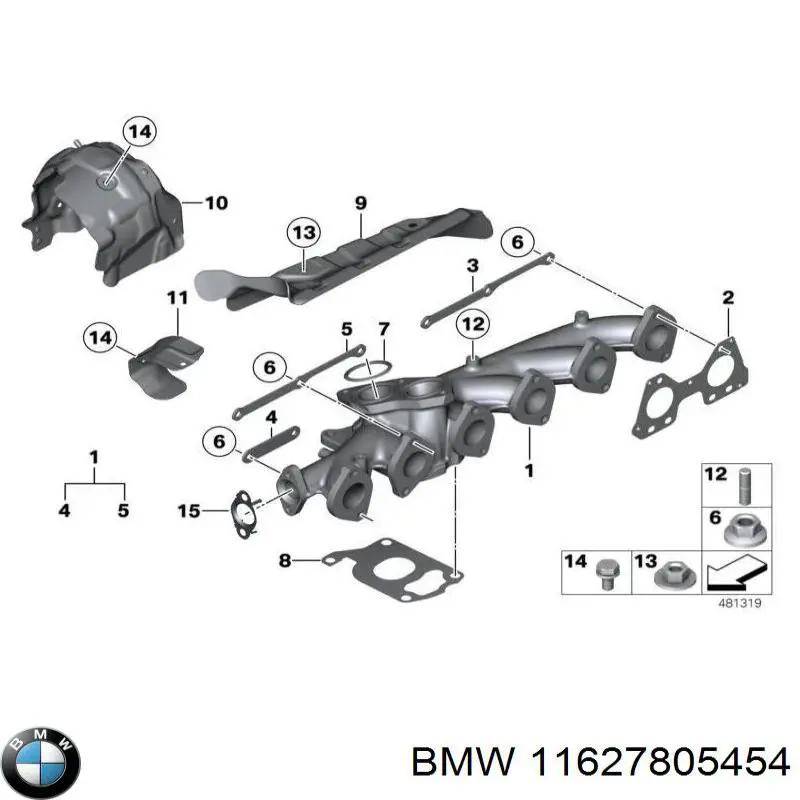 Система випуску газів двигуна на BMW X6 (E71)