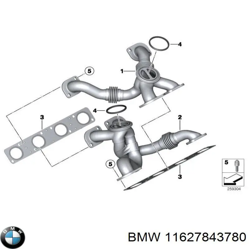 11627843780 BMW Система випуску газів двигуна