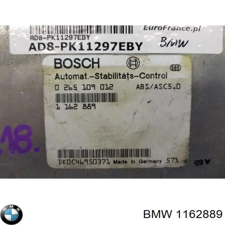  BMW 34521162889