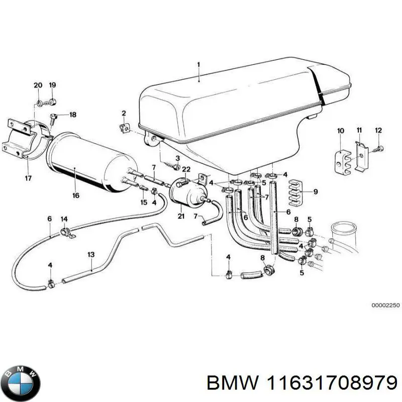 11631708979 BMW зворотній клапан повернення палива