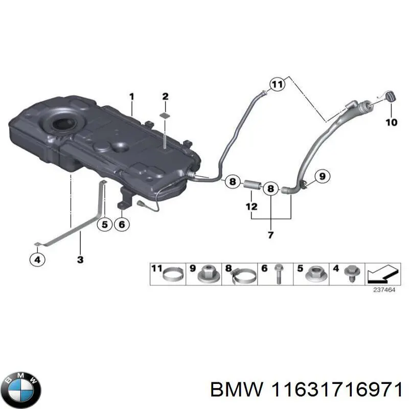  BMW 11631716971 ціна, від 2.97 USD