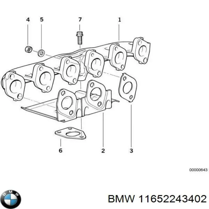 Болт / шпилька випускного колектора на BMW 5 (E39)