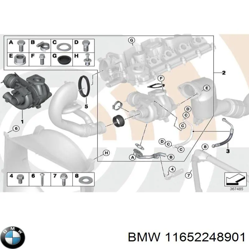 Турбіна BMW 11652248901 ціна, від 190.00 USD
