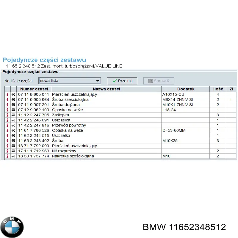  11652348512 BMW