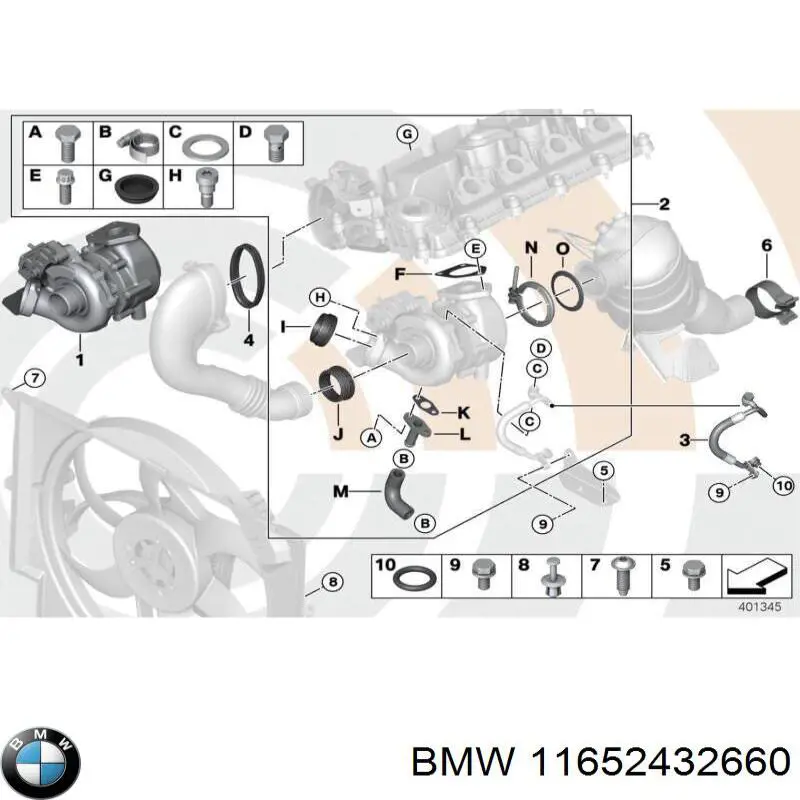 Турбіна BMW 11652432660 ціна, від 226.52 USD