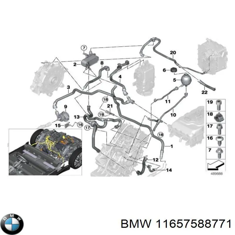 Трубопровід (гідровакуумного) підсилювача BMW 11667588771 ціна, від 15.28 USD