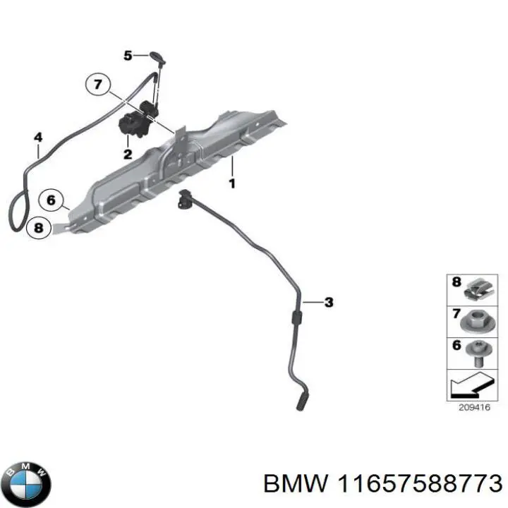 Трубка вакуумного підсилювача гальм 11657588773 BMW