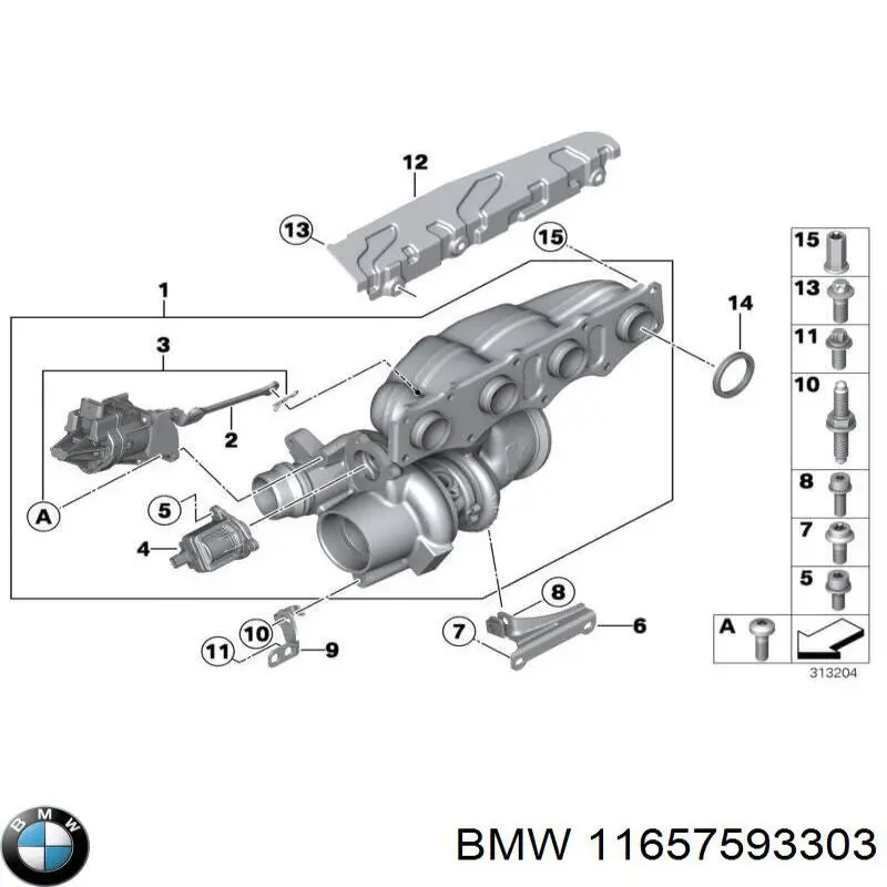11657593303 BMW прокладка випускного колектора