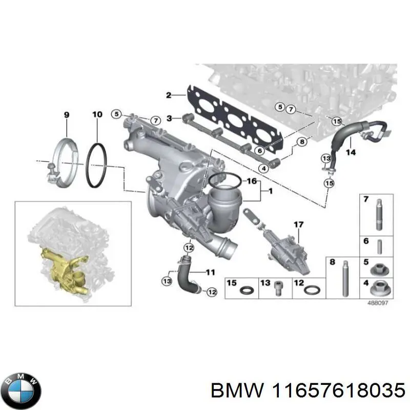 11657618035 BMW прокладка випускного колектора