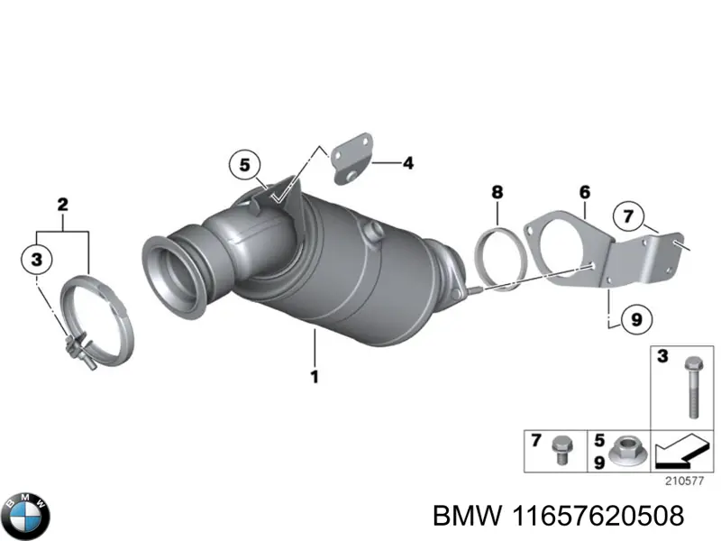 Зєднувальний хомут випускного колектора BMW 11657620508 ціна, від 11.20 USD