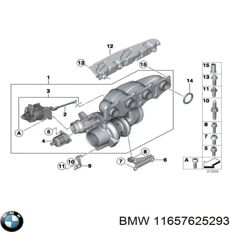 11657625293 BMW прокладка випускного колектора