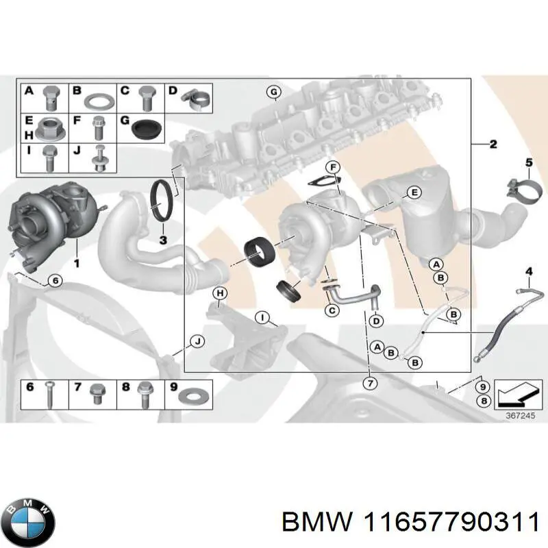 Турбіна BMW 11657790311 ціна, від 84.65 USD