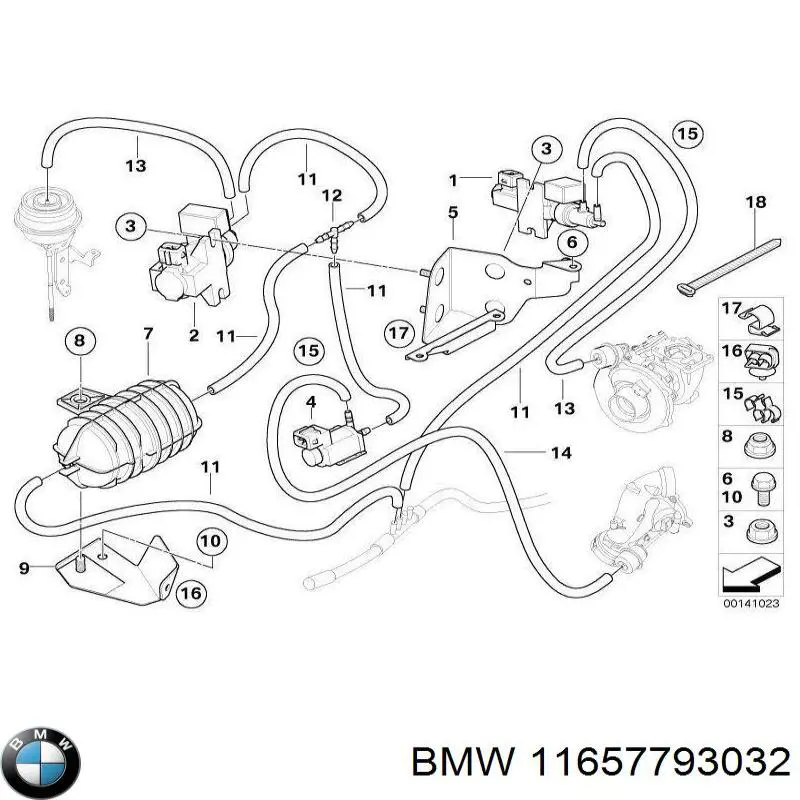 Клапан перетворювач тиску наддуву (соленоїд) BMW 7793032 ціна, від 44.34 USD