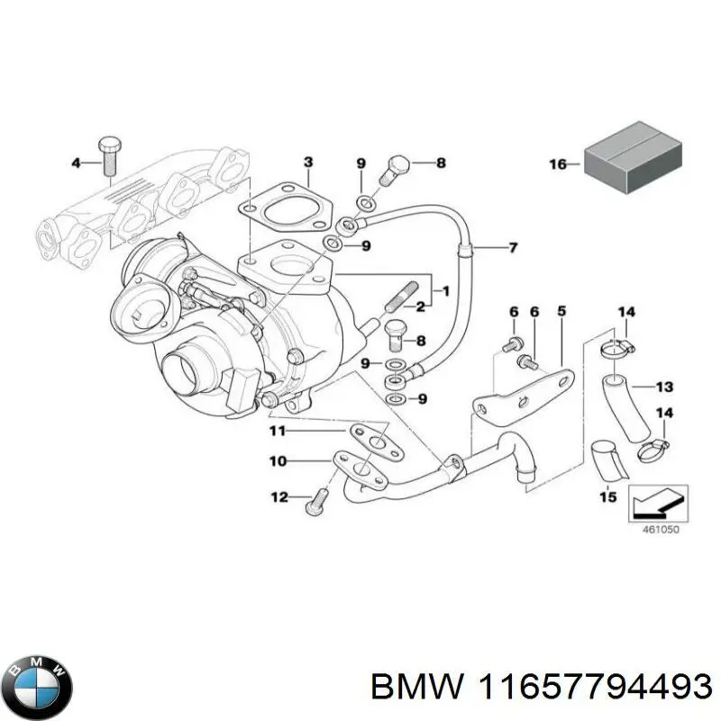 11657794493 BMW прокладка випускного колектора, нижня