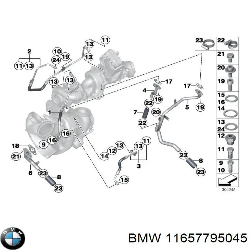 Купити 11509908048 BMW Кільце патрубка турбіни, повітря, що нагнітається