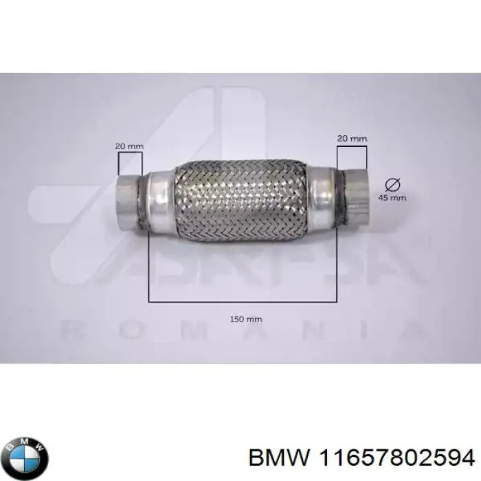 11657802594 BMW прокладка турбіни вихлопних газів, впуск