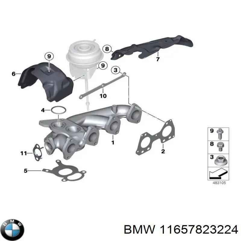 Прокладка турбіни нагнітаючого повітря, прийом BMW 11657823224 ціна, від 22.44 USD