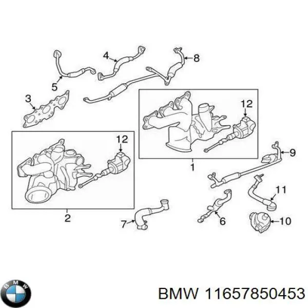 11657850453 BMW клапан рециркуляції надувного повітря турбіни