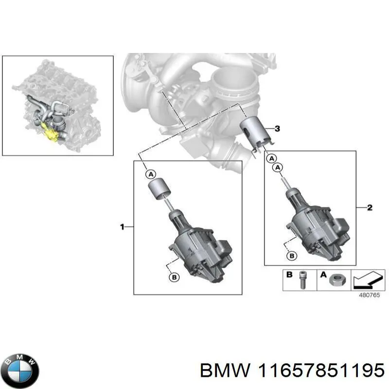 11657851195 BMW Гайка кріплення приймальної труби глушника (штанів)