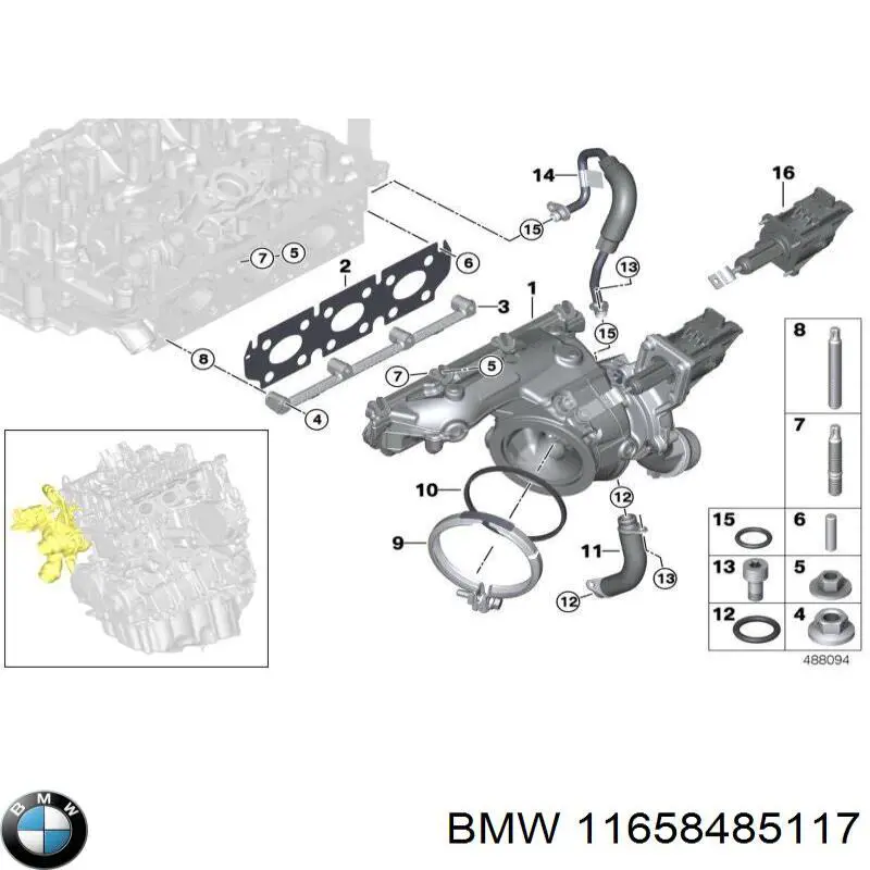 Модуль керування турбіною BMW 11658485117 ціна, від 176.11 USD