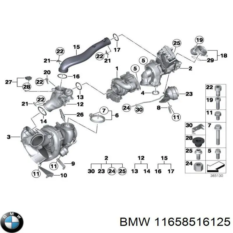 Турбіна BMW 11658516125 ціна, від 662.98 USD