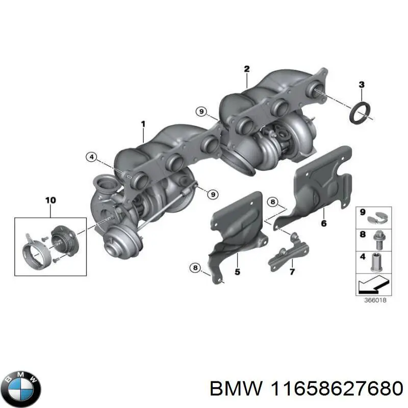 Байонетна муфта турбіни на BMW 7 (F01, F02, F03, F04)