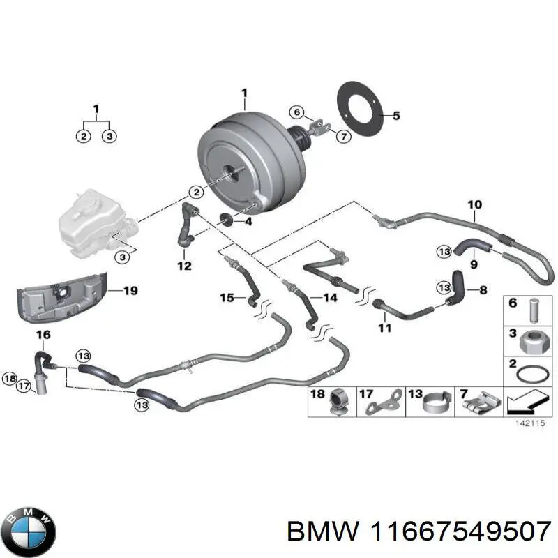 Шланг (патрубок) обігріву дросельної заслінки BMW 11667549507 ціна, від 12.67 USD