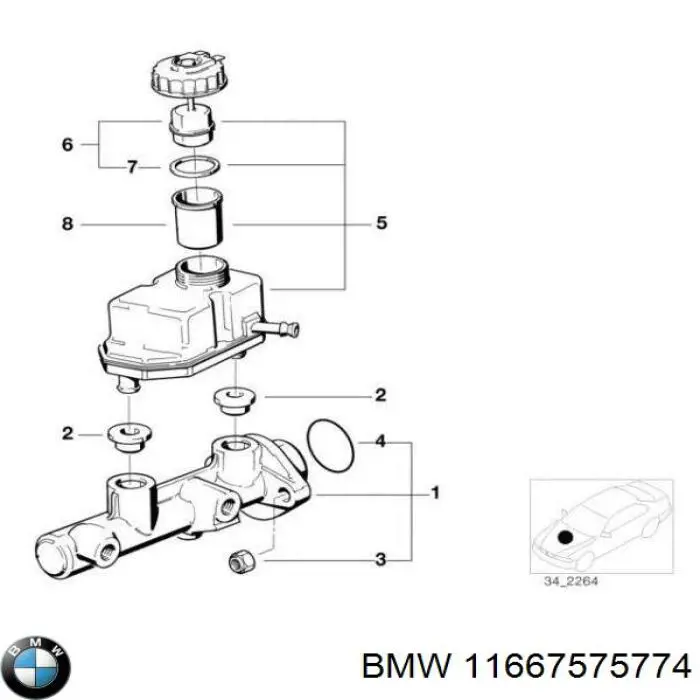 Трубка вакуумного підсилювача гальм 11667575774 BMW