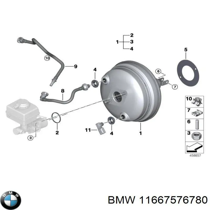 Трубка вакуумного підсилювача гальм 11667576780 BMW