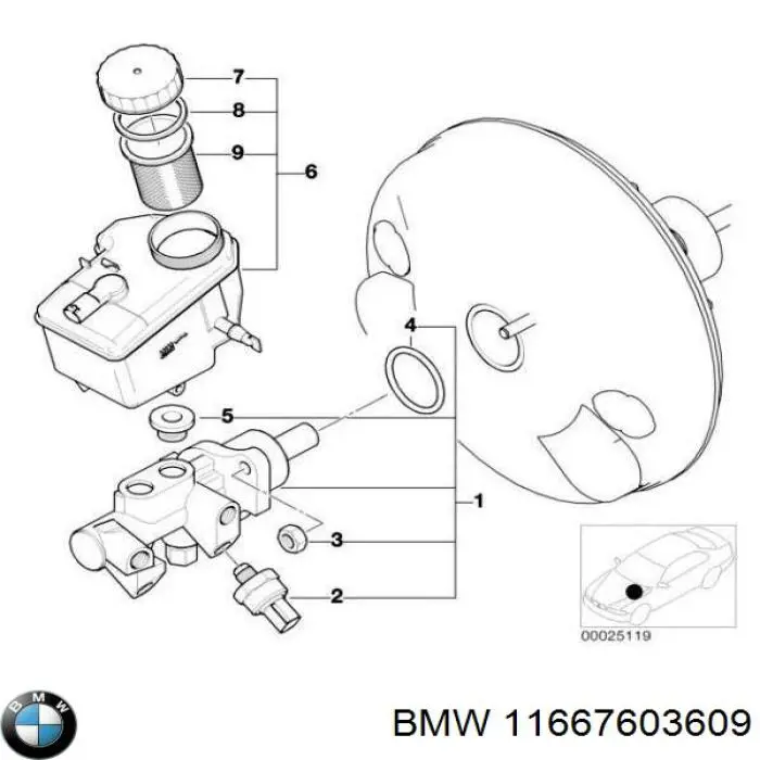 Купити 11667603609 BMW 