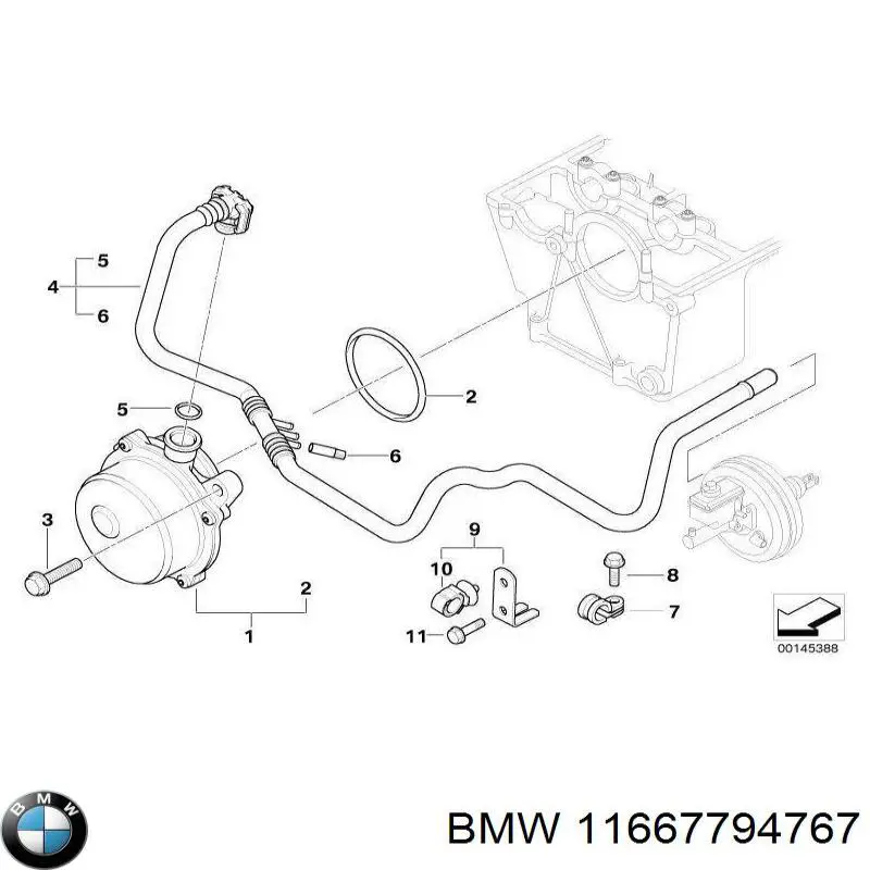 Купити 11667794767 BMW Прокладка вакуумного насосу