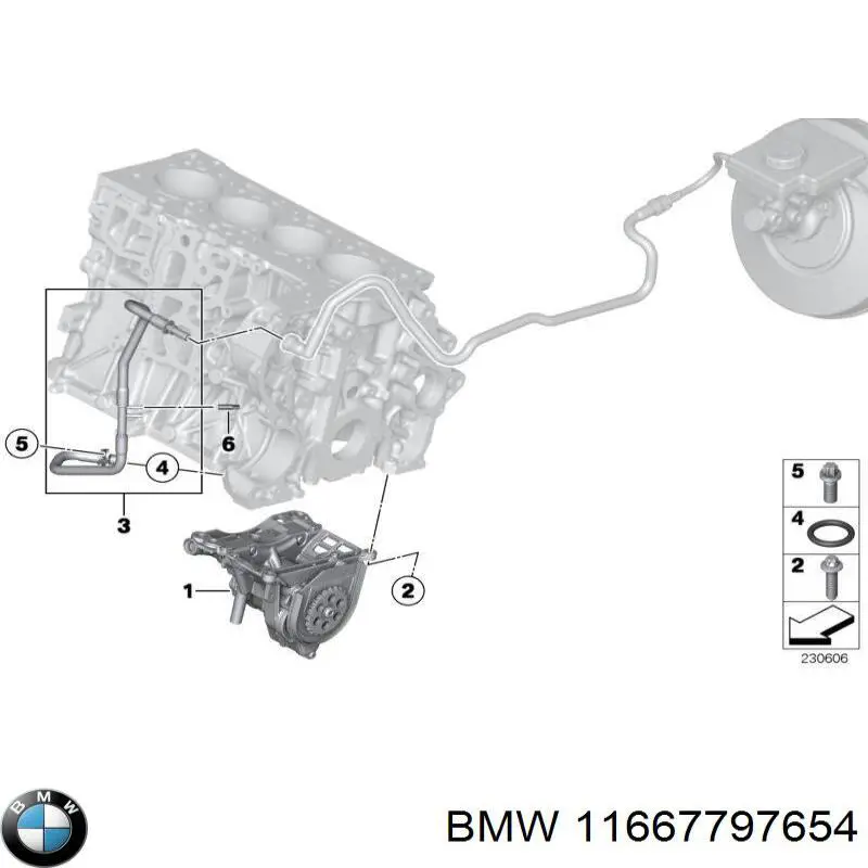Купити 11667804328 BMW Трубка вакуумного підсилювача гальм