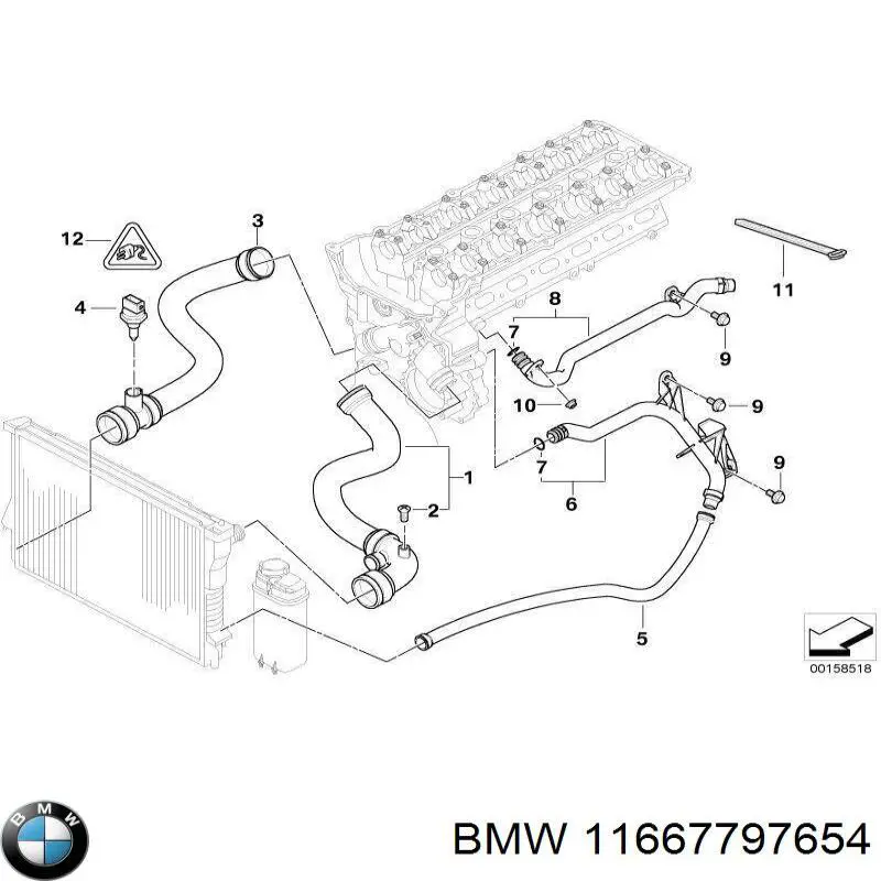 Трубка вакуумного підсилювача гальм 11667804328 BMW
