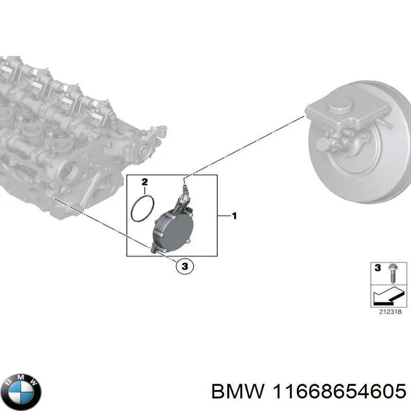 11668654605 BMW Насос вакуумний
