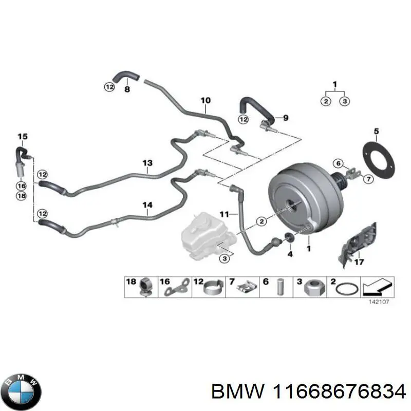 11668676834 BMW Датчик наддува