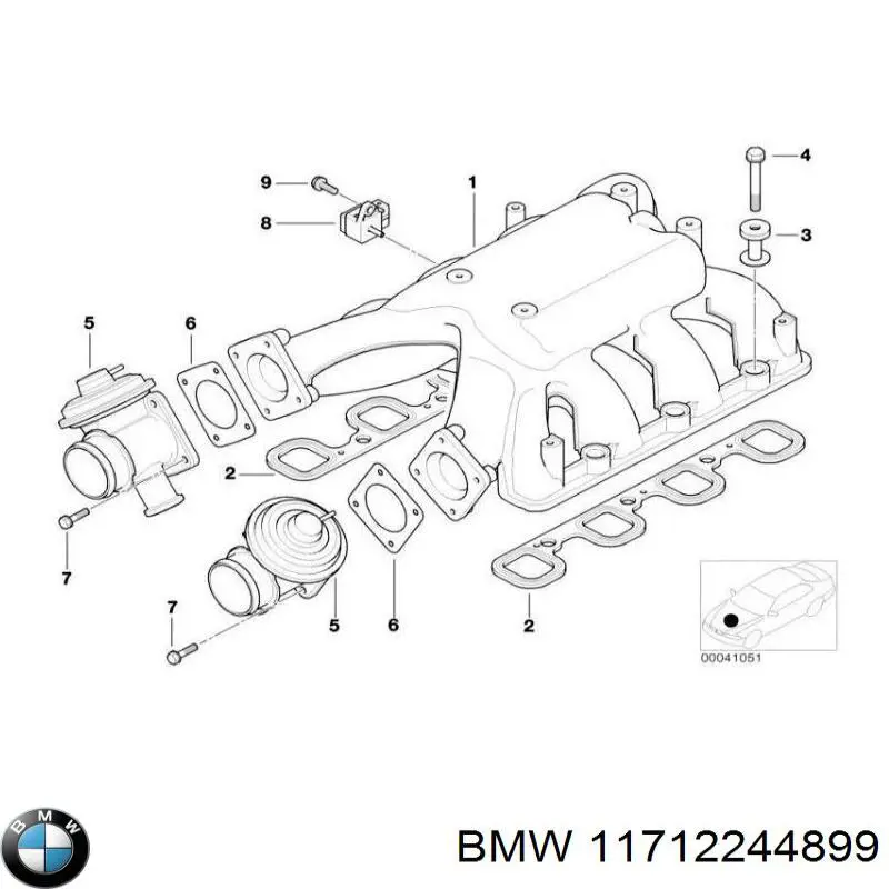Прокладка дросельної заслінки BMW 11712244899 ціна, від 12.57 USD