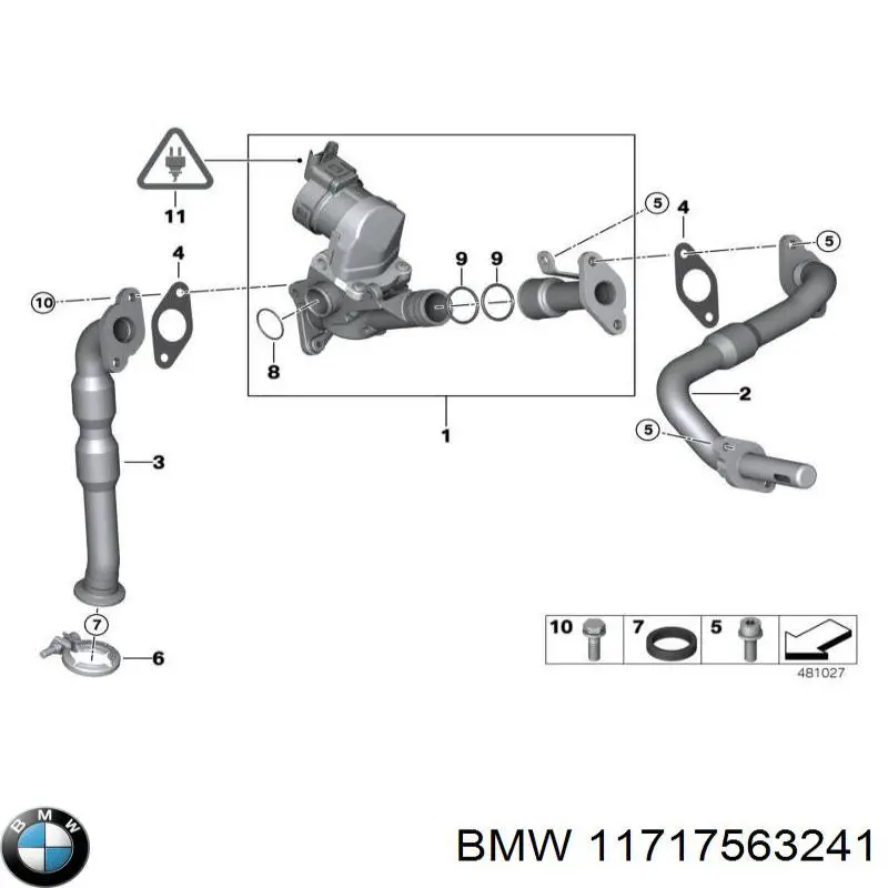 11717563241 BMW клапан egr, рециркуляції газів