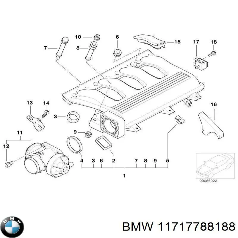 Купити 11717788188 BMW Прилади управління системи рециркуляції