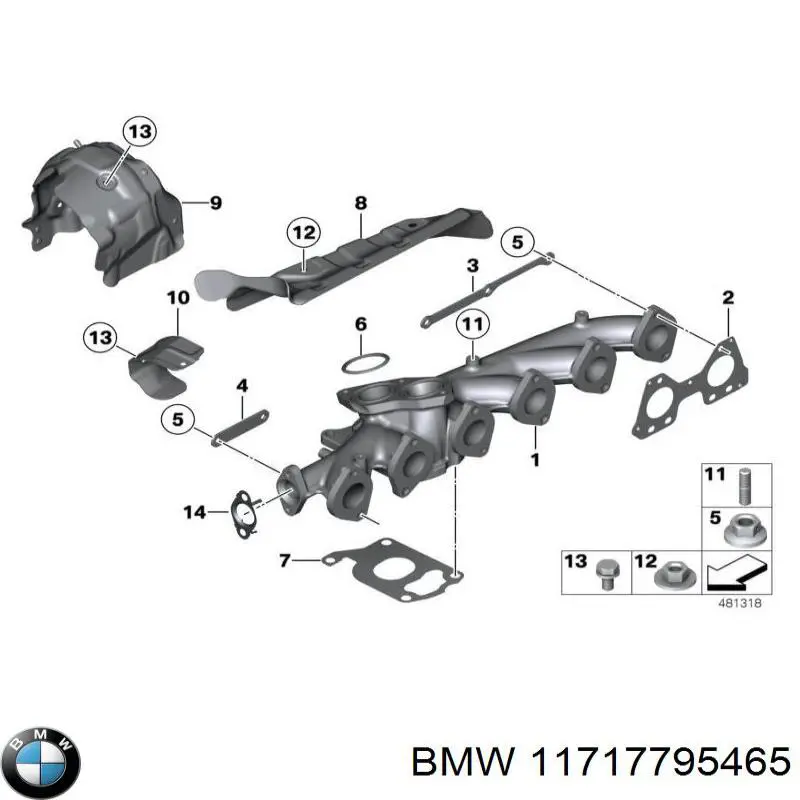 Прокладка EGR-клапана рециркуляції 11717795465 BMW