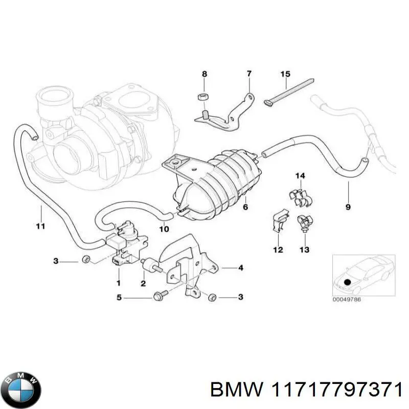 11717797371 BMW Радіатор системи EGR рециркуляції вихлопних газів