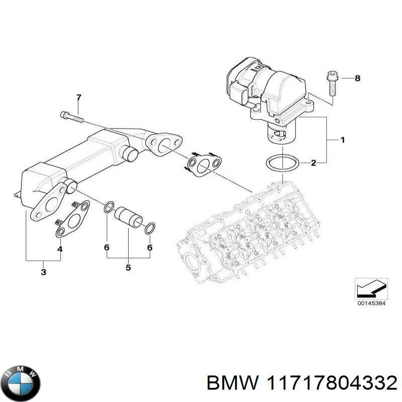Купити 11717804332 BMW Прилади управління системи рециркуляції