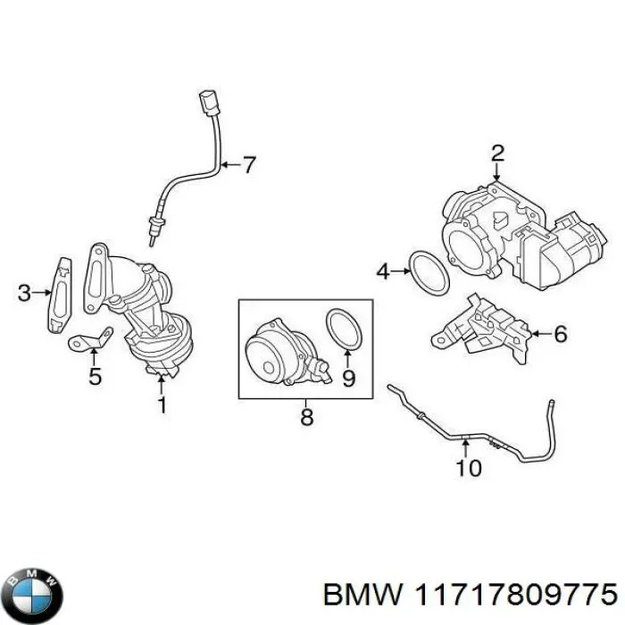 Прокладка адаптера маслянного фільтра 11717809775 BMW
