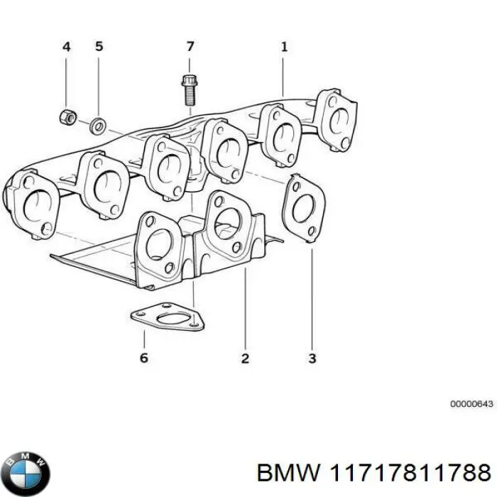 Шланг гальмівний задній, правий BMW 11717811788 ціна, від 27.87 USD