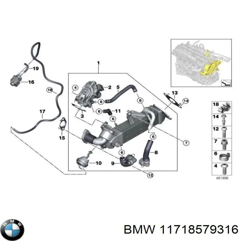 11718579316 BMW Прокладка адаптера маслянного фільтра
