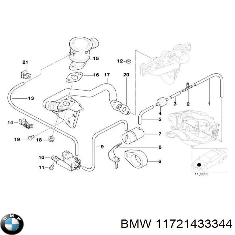 Купити 11721433344 BMW 